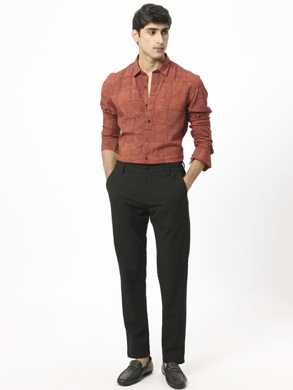 RARE RABBIT Men Berman Abstract Printed Slim Fit Cotton Shirt - Image 2
