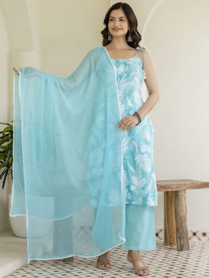 Anouk Rustic Women Floral Printed Cotton Kurta with Pyjama & Dupatta