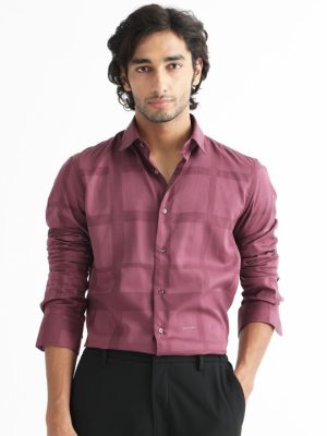 RARE RABBIT Men Boxlines Tartan Checked Slim Fit Shirt