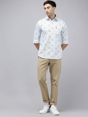U.S. Polo Assn Pure Cotton Tailored Fit Floral Printed Casual Shirt