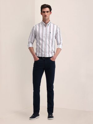 U.S. Polo Assn. Men Classic Vertical Striped Cotton Casual Shirt