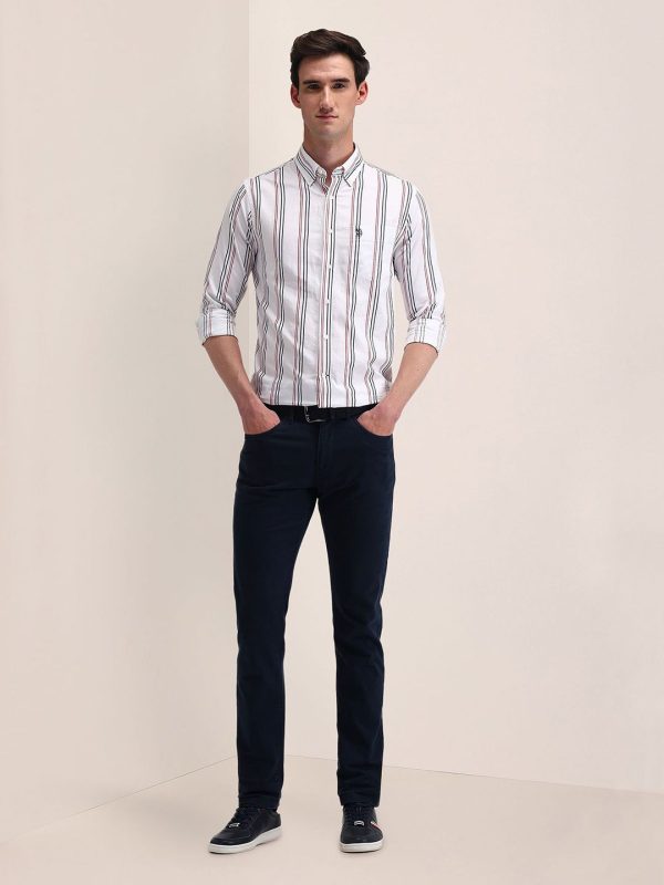 U.S. Polo Assn. Men Classic Vertical Striped Cotton Casual Shirt