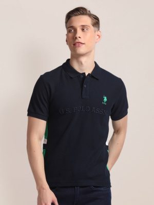 U.S. Polo Assn. Polo Collar Short Sleeves Slim Fit Cotton T-shirt